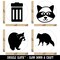 Raccoon Trash Panda Racoon Rubber Stamp Set for Stamping Crafting Planners